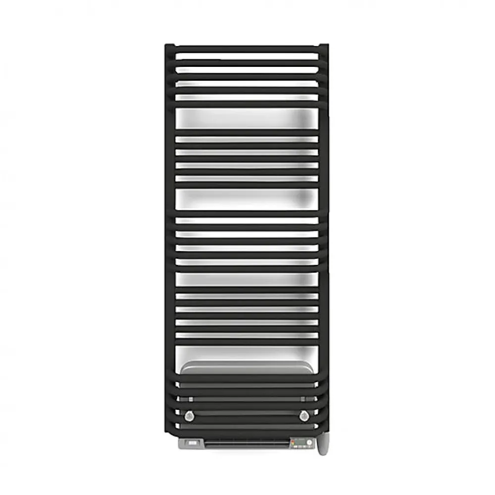 Matisere Sèche-serviette électrique noir de 1180mm de haut et 600mm de large - 800 Watt - POL1180/600E8NBLO