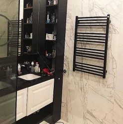 Matisere Sèche-serviette électrique noir - (HxL) 660x400mm - 300 Watt - 300 Watt - FIO660-400E1N
