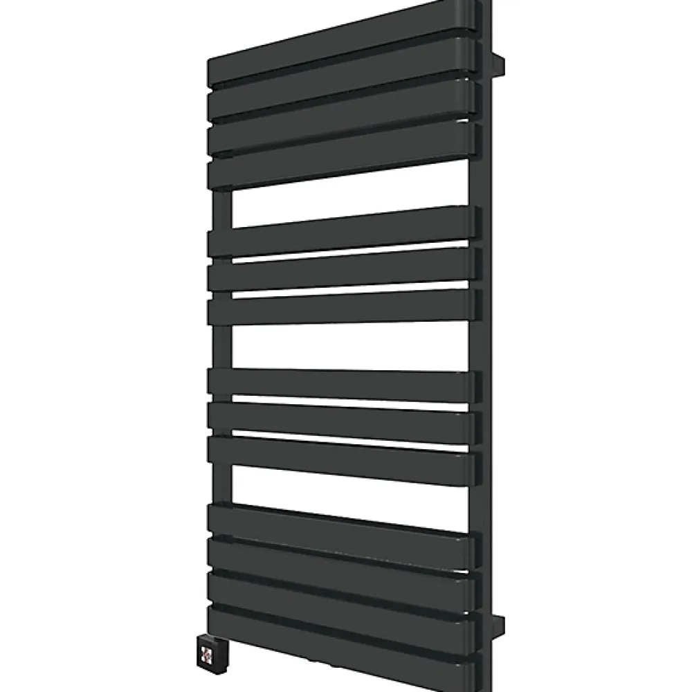 Sèche-Serviettes Électrique|Matisere Sèche-serviette électrique noir de 1695mm de haut et 500mm de large - 1200 Watt - WAR1695500TBSOAE1N