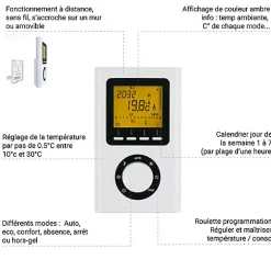 Matisere Sèche-serviette électrique programmable cuivré - HxL 1620x500 mm - 1000 Watt - MIC1620/500E8COPP