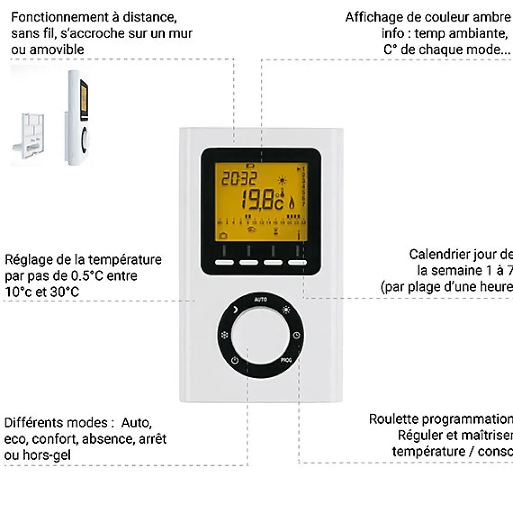 Matisere Sèche-serviette électrique programmable chromé - HxL 1540x504 mm - 300 Watt - RET1540/504E1CROP