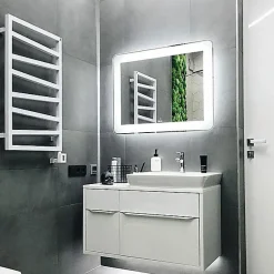 Matisere Sèche-serviette électrique programmable blanc - HxL : 1310x500 mm - 600 Watt - ZIG1310/500E8BP