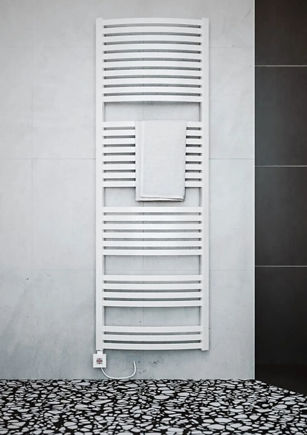 Matisere Sèche-serviette électrique programmable blanc - HxL 1760x600mm - 1000 Watt - DEX1760/600E8BP