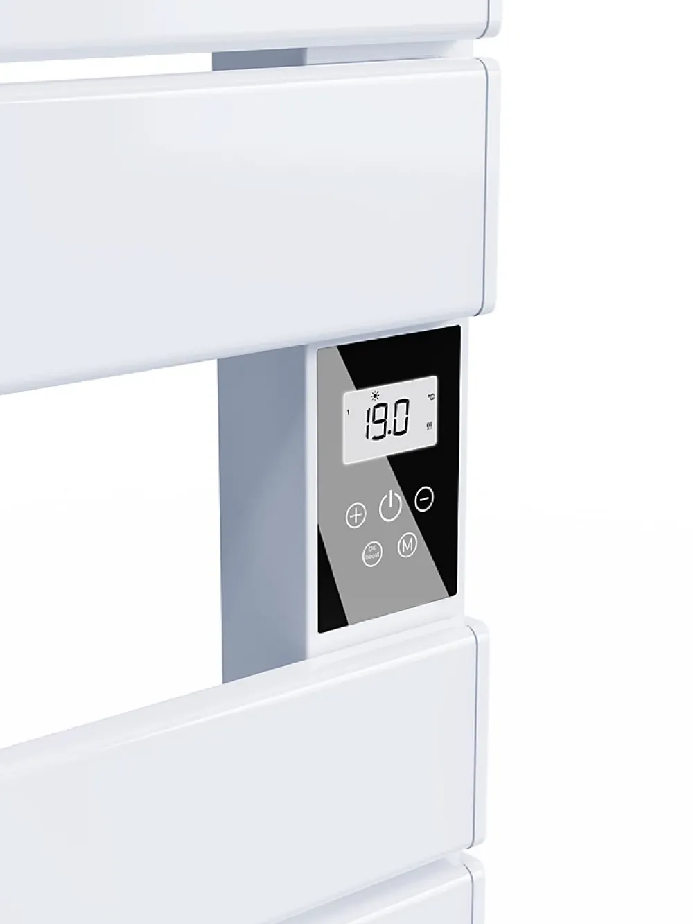 Sèche-Serviettes Soufflant|Bestherm Sèche-serviette électrique sans fluide avec soufflerie 500W+1000W H.108,4xL60cm HANAE blanc