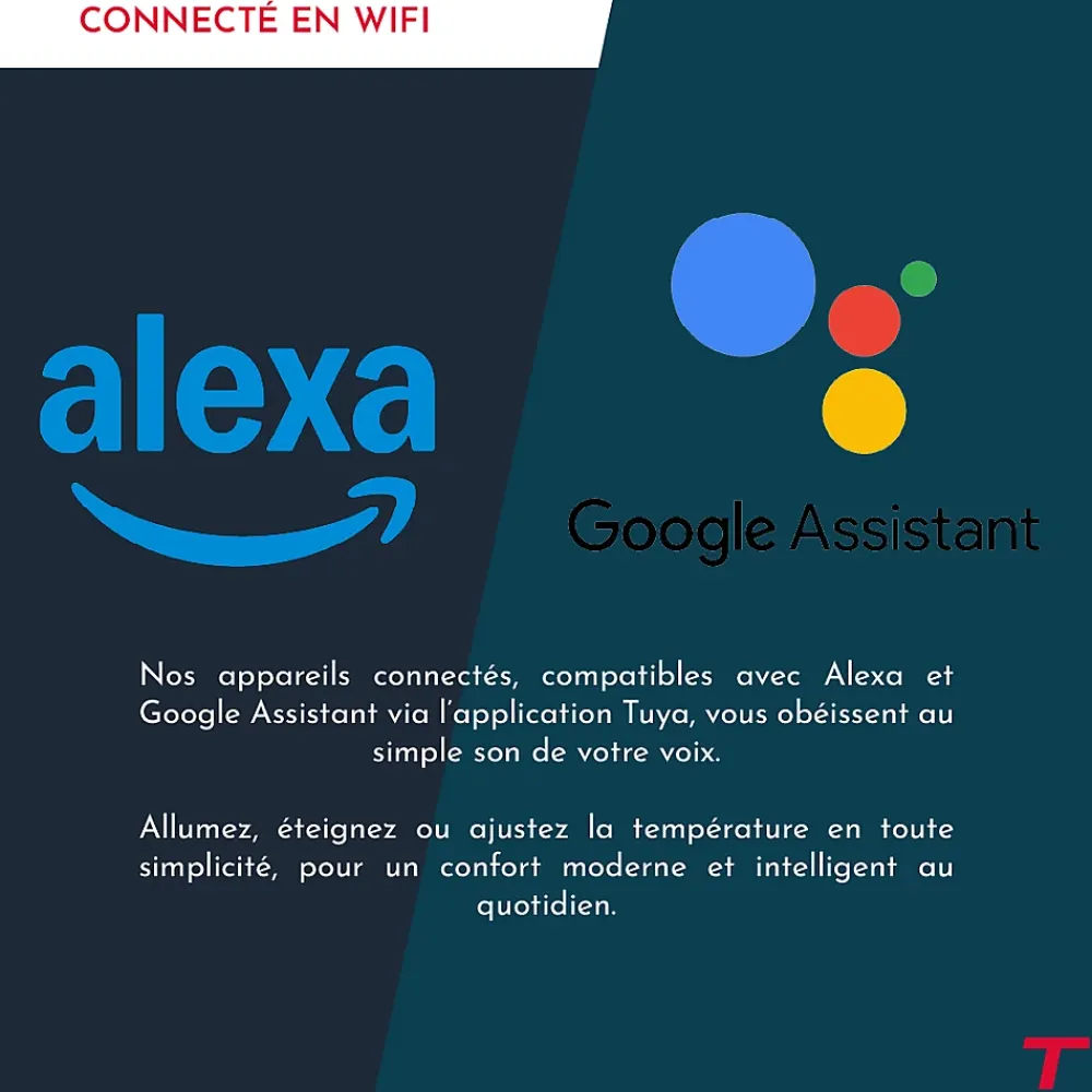 Thomson Sèche-serviette électrique sans fluide connecté WiFi 500W COSMO blanc