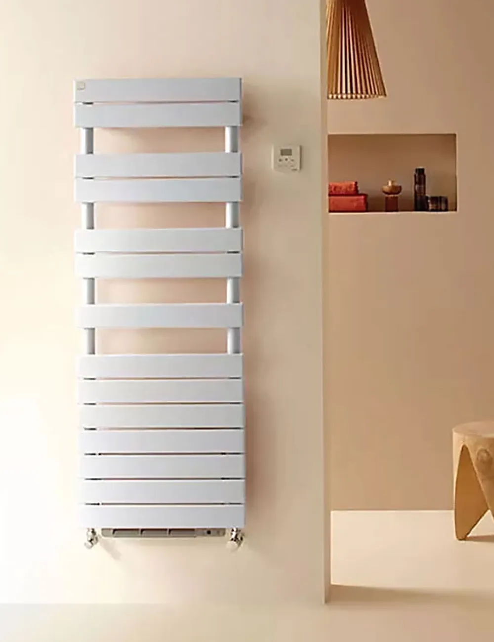Matisere Sèche-serviette électrique soufflant blanc - HxL 884x500mm - 500 Watt - ROE-090-050/IFS/B