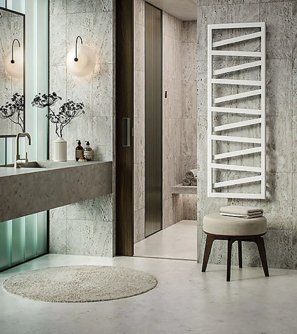 Sèche-Serviettes Mixte|Matisere Sèche-serviette mixte blanc - (HxL) 1230x400mm - 400 Watt - 386 Watt - WIN1230-400Z1B
