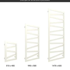 Matisere Sèche-serviette mixte blanc - (HxL) 1710x600mm - 800 Watt - 730 Watt - WIN1710-600Z1B