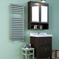 Matisere Sèche-serviette mixte blanc - (HxL) 1660x400mm - 600 Watt - 617 Watt - LUK1660-400Z1B