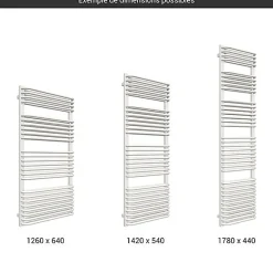 Matisere Sèche-serviette mixte blanc de 1420mm de haut et 640mm de large - 1317 Watt - TYT1420/640SOAZ1B
