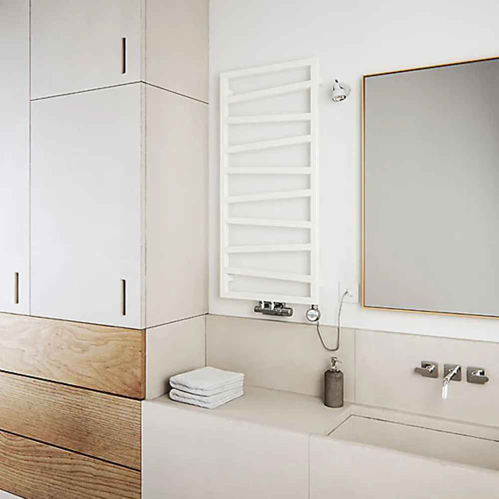 Matisere Sèche-serviette mixte blanc de 1780mm de haut et 500mm de large - 627 Watt - ZIG1780/500KDZ8B