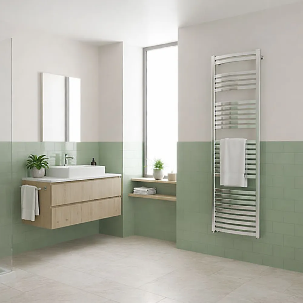 Sèche-Serviettes Mixte|Matisere Sèche-serviette mixte chromé de 1220mm de haut / 400mm de large - 328 Watt - DEX1220/400Z8CRO