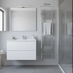 Matisere Sèche-serviette mixte chromé de 460mm de haut / 230mm de large - 86 Watt - MIK460/230V2CRO