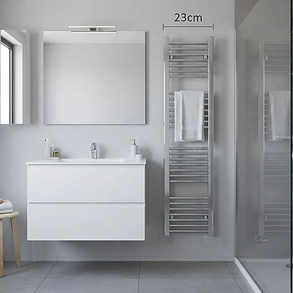 Matisere Sèche-serviette mixte chromé de 460mm de haut / 230mm de large - 86 Watt - MIK460/230V2CRO