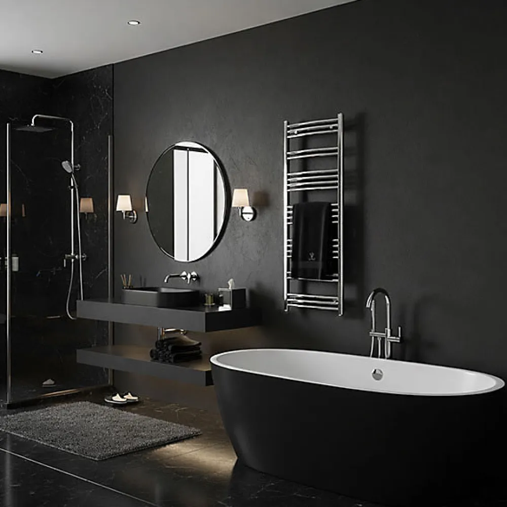 Sèche-Serviettes Mixte|Matisere Sèche-serviette mixte chromé de 555mm de haut / 600mm de large - 177 Watt - JAD555/600V2CRO