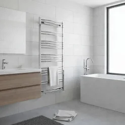 Sèche-Serviettes Mixte|Matisere Sèche-serviette mixte chromé de 555mm de haut / 600mm de large - 177 Watt - JAD555/600V2CRO