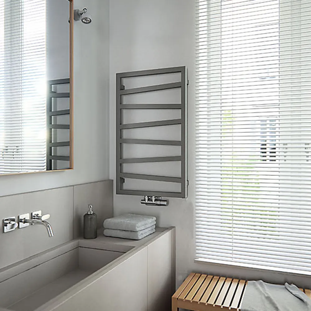 Sèche-Serviettes Mixte|Matisere Sèche-serviette mixte gris de 1780mm de haut et 500mm de large - 627 Watt - ZIG1780/500Z8MST