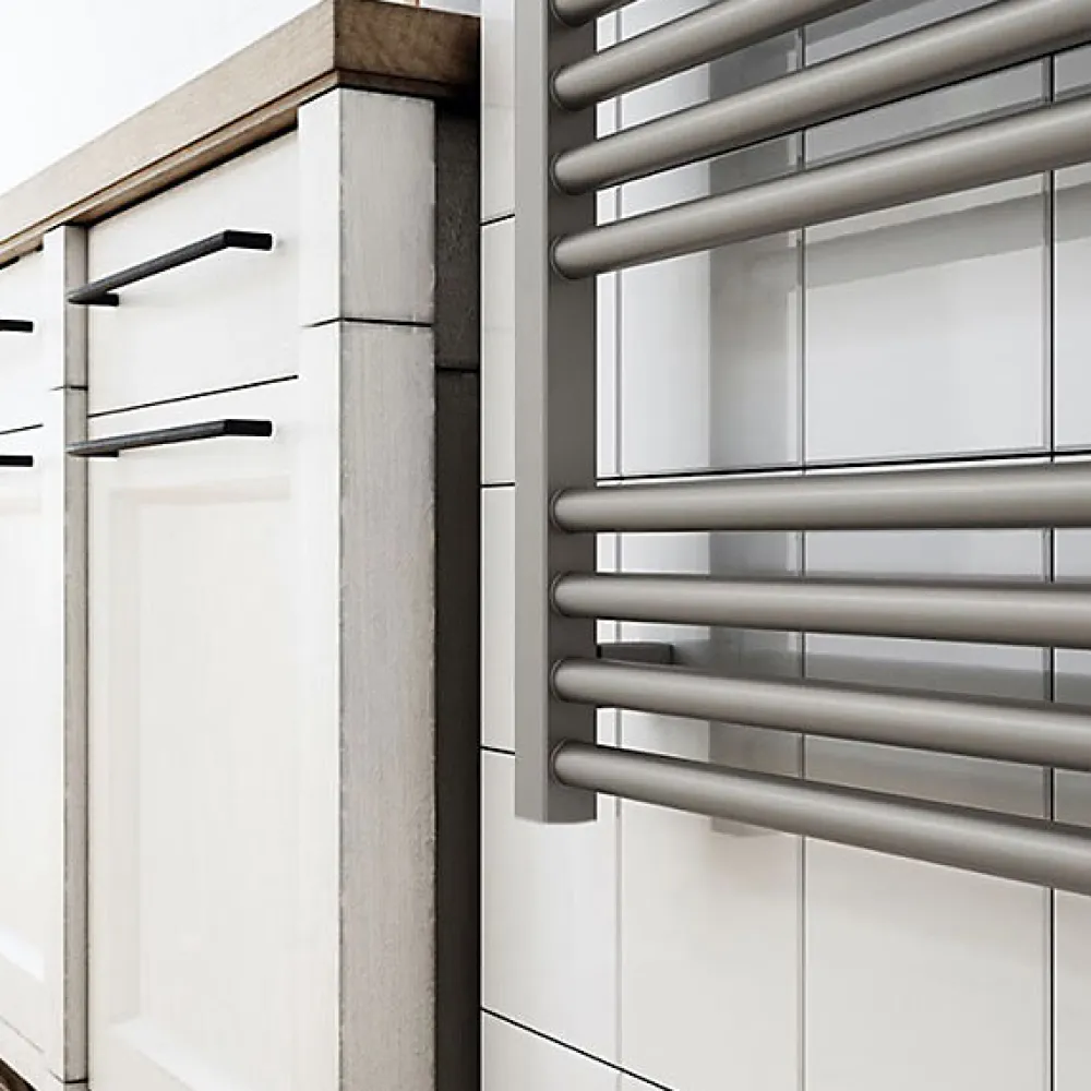 Sèche-Serviettes Mixte|Matisere Sèche-serviette mixte gris de 1380mm de haut et 680mm de large - 757 Watt - FIO1380/680V2RGR
