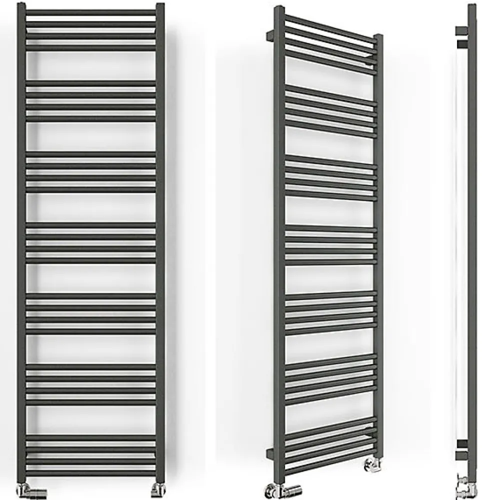Matisere Sèche-serviette mixte gris de 1380mm de haut 630mm de large - 711 Watt - FIO1380/630Z8RGY