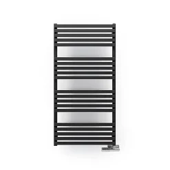 Matisere Sèche-serviette mixte noir - (HxL) 870x450 mm - 400 Watt - 402 Watt - QUA870-450SV2N