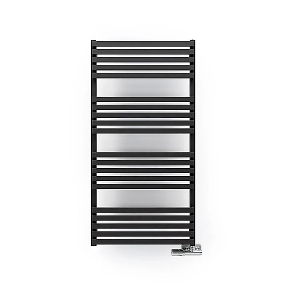 Matisere Sèche-serviette mixte noir - (HxL) 870x450 mm - 400 Watt - 402 Watt - QUA870-450SV2N
