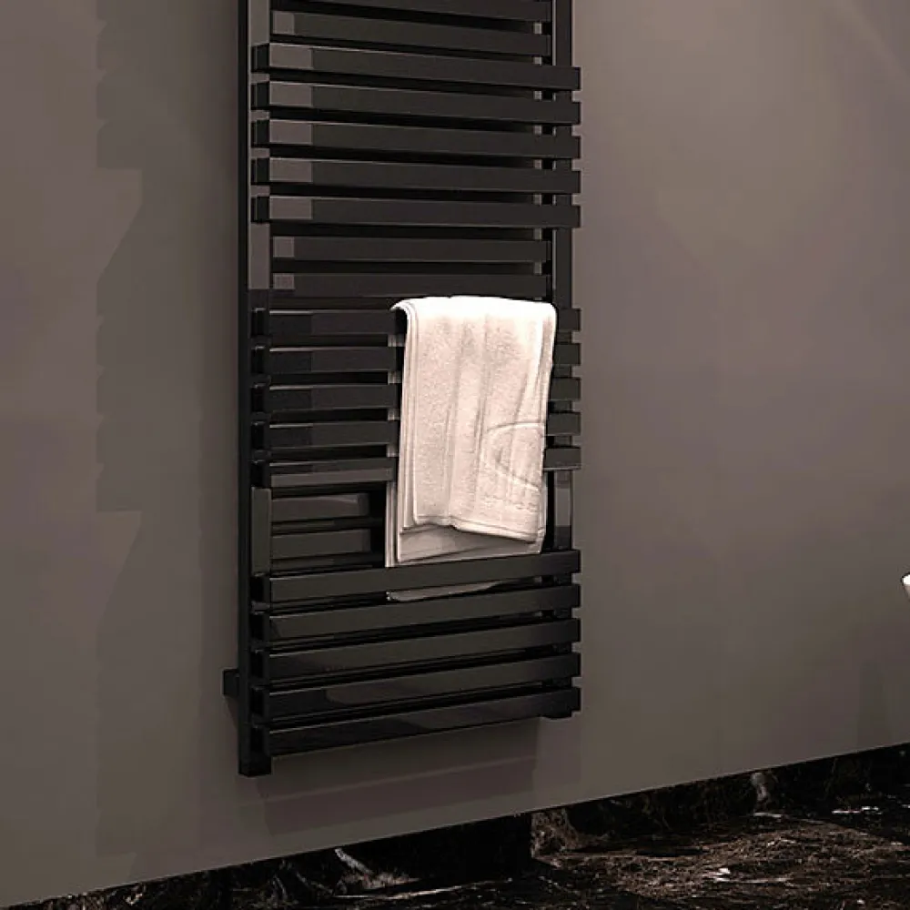 Sèche-Serviettes Mixte|Matisere Sèche-serviette mixte noir - (HxL) 870x450 mm - 600 Watt - 550 Watt - QUA870-450BV2N