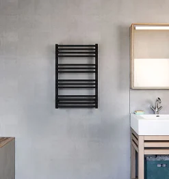 Sèche-Serviettes Mixte|Matisere Sèche-serviette mixte noir - (HxL) 760x300 mm - 300 Watt - 257 Watt - ALE760-300Z8N