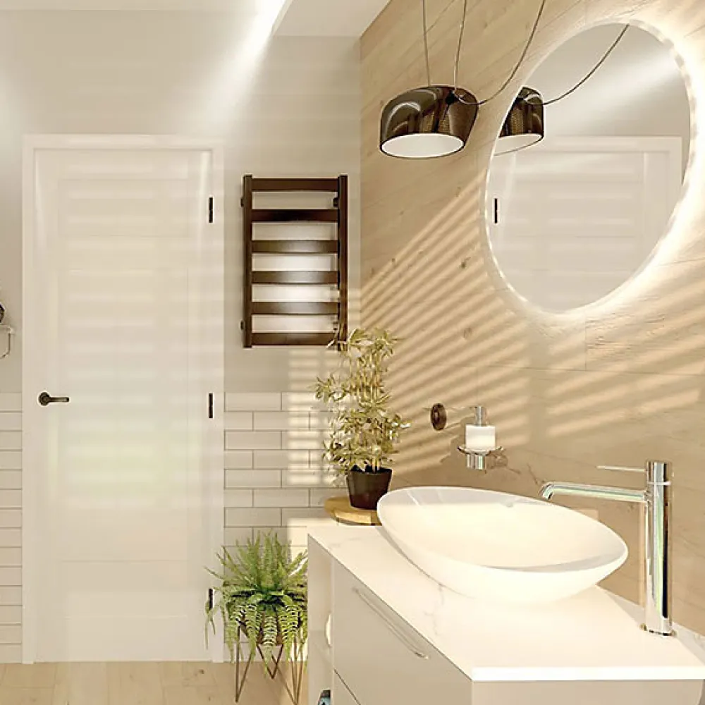 Matisere Sèche-serviette mixte noir - (HxL) 670x300 mm - 200 Watt - 185 Watt - VIV670-300Z8N
