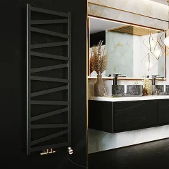 Sèche-Serviettes Mixte|Matisere Sèche-serviette mixte noir - (HxL) 1230x600 mm - 500 Watt - 519 Watt - VIP1230-600Z8N