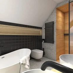 Sèche-Serviettes Mixte|Matisere Sèche-serviette mixte noir - (HxL) 1320x600 mm - 1000 Watt - 889 Watt - CIT1320-600Z8N