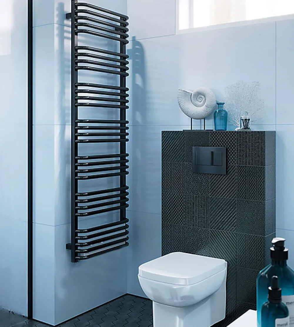 Matisere Sèche-serviette mixte noir - (HxL) 1580x600 mm - 1000 Watt - 949 Watt - ALE1580-600Z1N