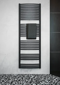 Sèche-Serviettes Mixte|Matisere Sèche-serviette mixte noir - (HxL) 1220x600 mm - 800 Watt - 676 Watt - DEX1220-600Z8N