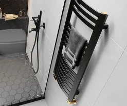 Sèche-Serviettes Mixte|Matisere Sèche-serviette mixte noir - (HxL) 1220x600 mm - 800 Watt - 676 Watt - DEX1220-600Z8N