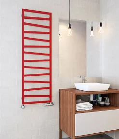 Sèche-Serviettes Mixte|Matisere Sèche-serviette mixte rouge trafic de 1070mm de haut et 500mm de large - 418 Watt - ZIG1070/500Z83020