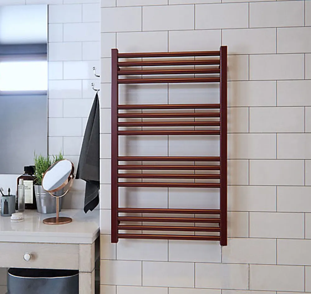 Matisere Sèche-serviette mixte rouge brun 660mm de haut - 400mm de large - 241 Watt - FIO660/400V23011