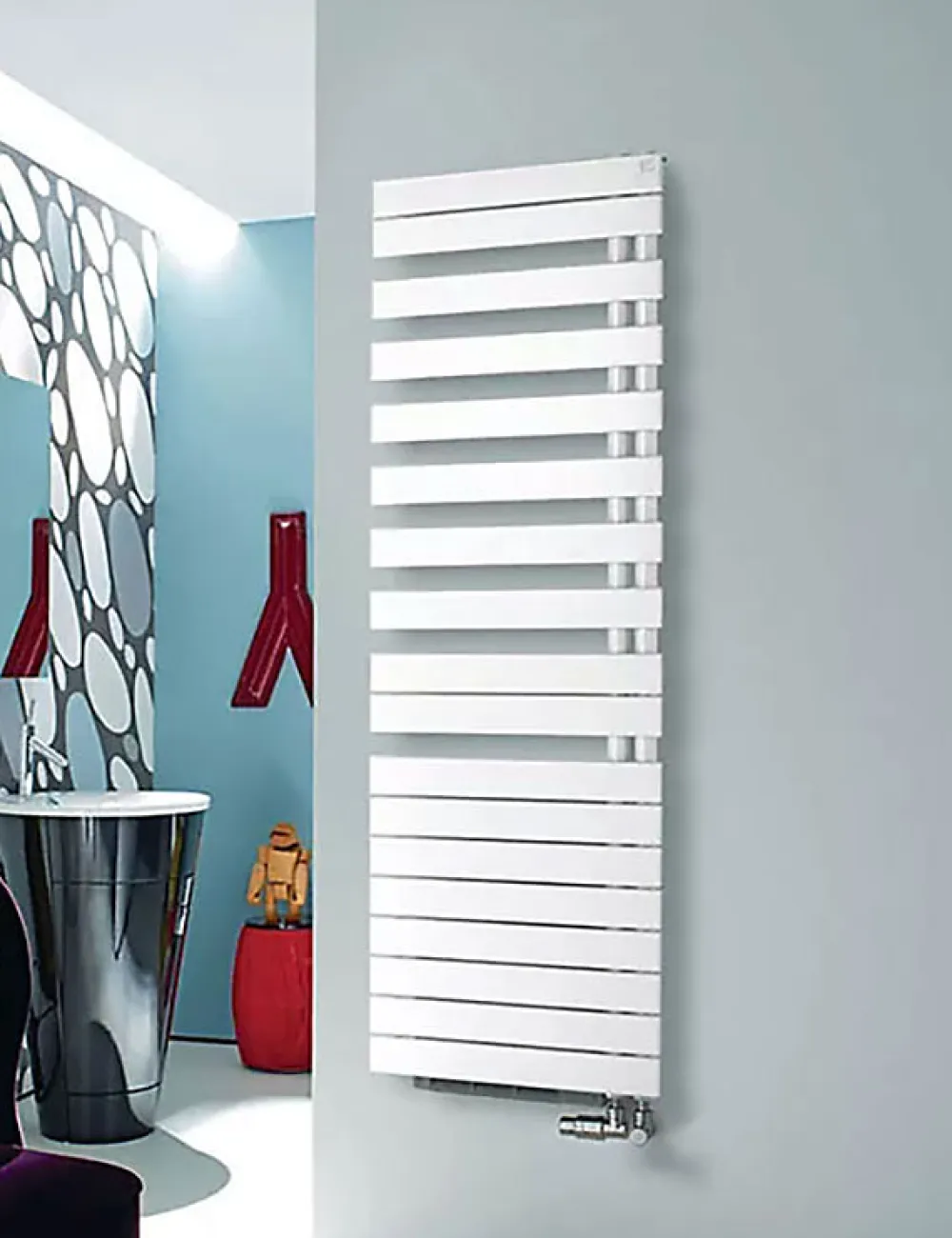 Matisere Sèche-serviette soufflant blanc de 874mm de haut - 550mm de large - 1000 Watt - ROFER-09-55/IFS/B