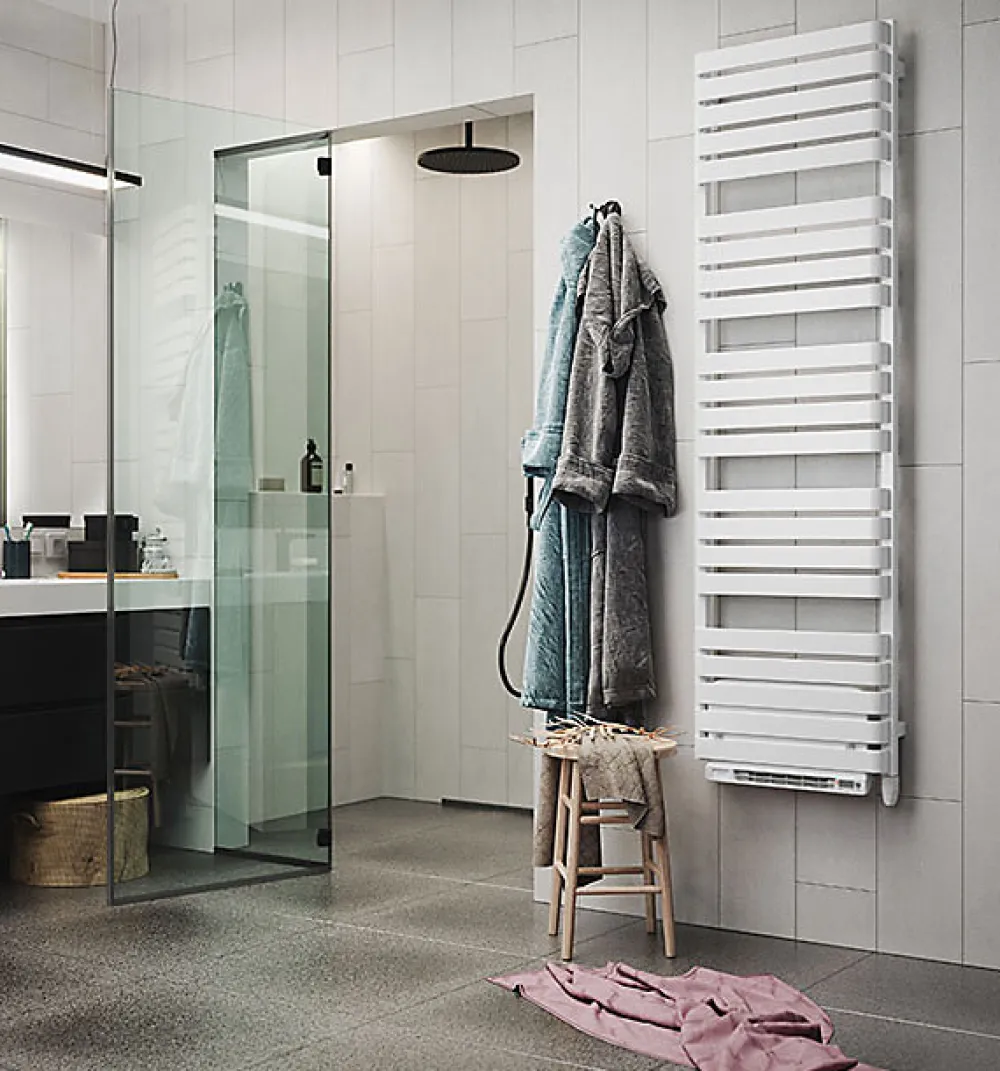 Matisere Sèche-serviette soufflant électrique blanc HxL : 1695mmx500mm - 800 Watt - WAR1695/500TE8BBLO