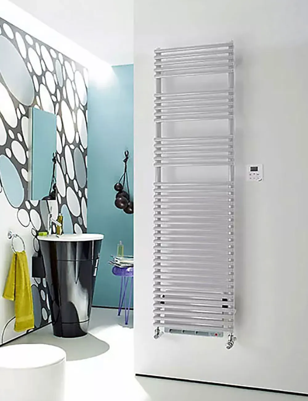 Sèche-Serviettes Soufflant|Matisere Sèche-serviette soufflant électrique blanc - HxL : 1746x496mm - 1000 Watt - LFE-170-50/IFS/B