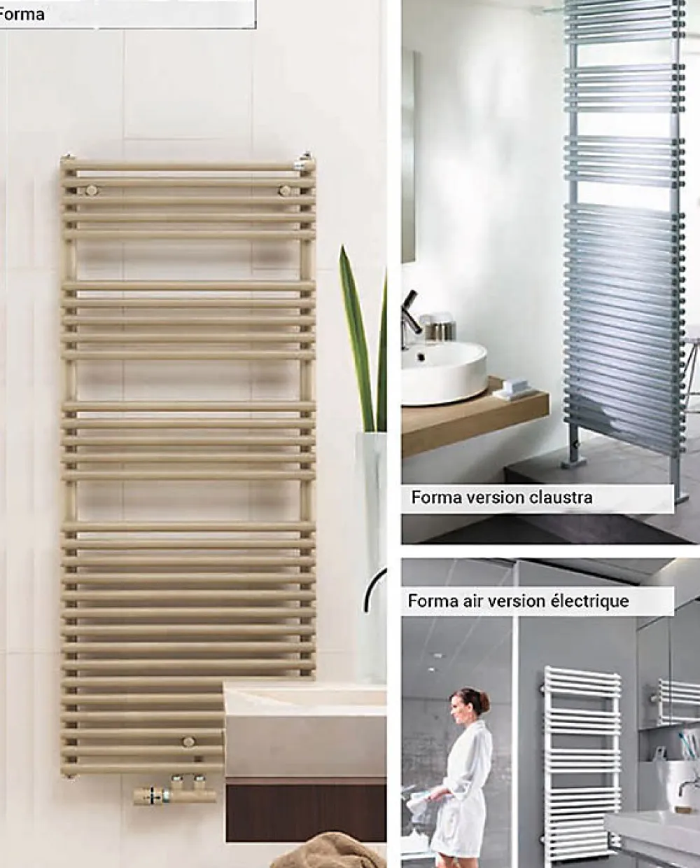 Sèche-Serviettes Soufflant|Matisere Sèche-serviette soufflant électrique blanc - HxL : 1746x496mm - 1000 Watt - LFE-170-50/IFS/B