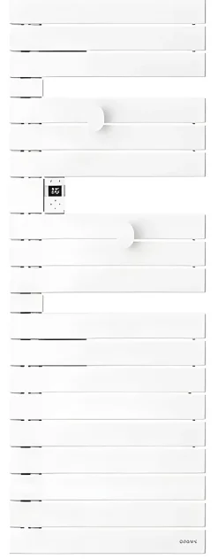 Sèche-Serviettes Mixte|Sèche-Serviettes Électrique|Atlantic Sèche-serviettes connecté Nefertiti avec soufflerie mât à gauche 1500W blanc brillant - - 850052