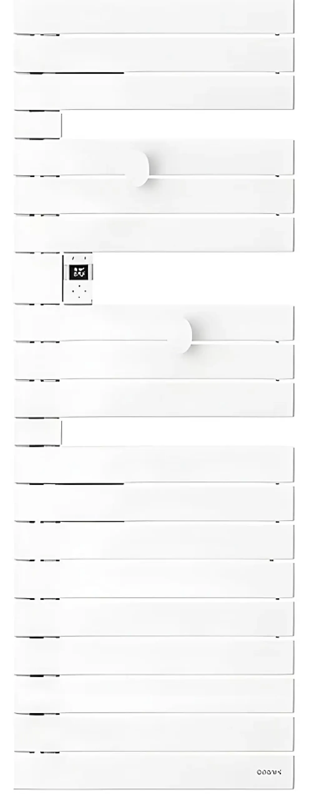 Sèche-Serviettes Mixte|Sèche-Serviettes Électrique|Atlantic Sèche-serviettes connecté Nefertiti avec soufflerie mât à gauche 1500W blanc brillant - - 850052