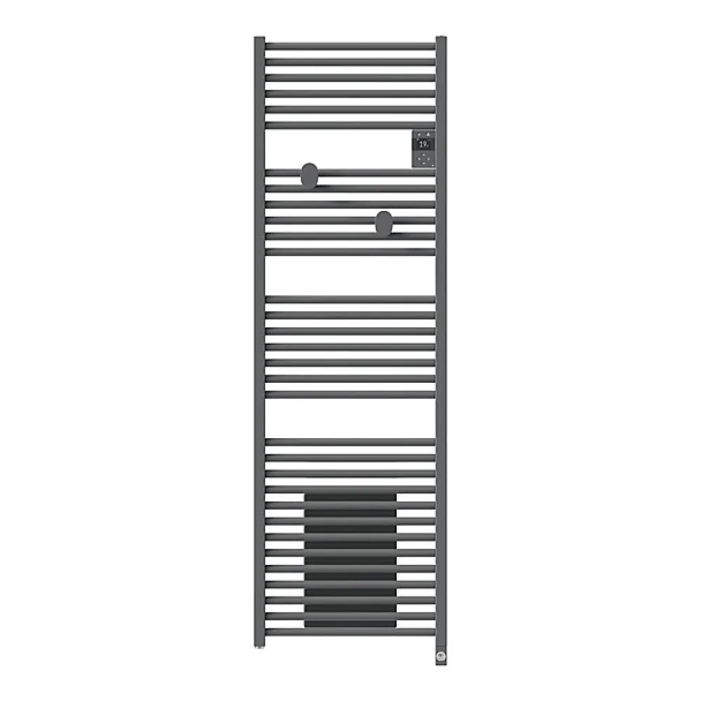 Thermor Sèche-serviettes connecté Riva 5 avec soufflerie 1750W Gris menhir - - 471641