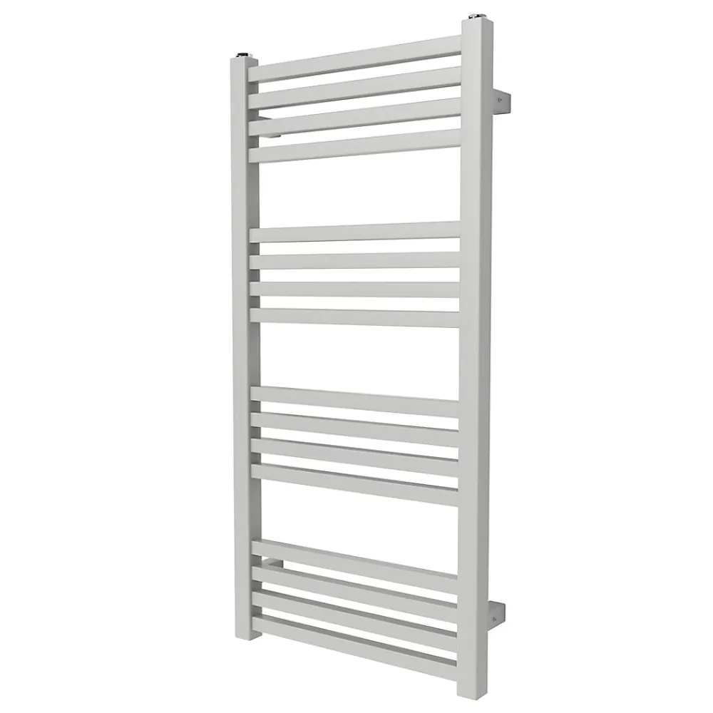 Sèche-Serviettes Eau Chaude|GoodHome Sèche-serviettes eau chaude en acier Duala gris 16 barres - 325 W