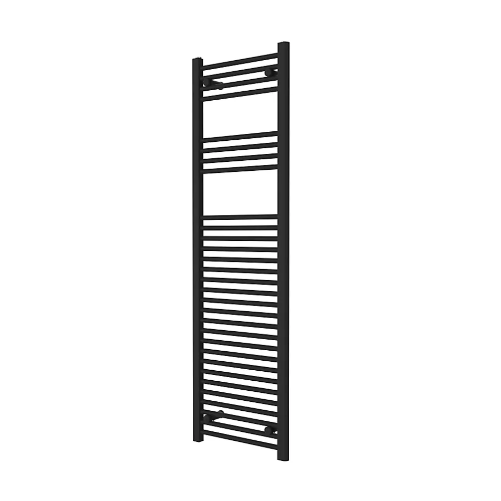 Flomasta Sèche-serviettes eau chaude plat en acier noir 609W
