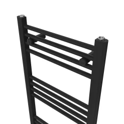 Flomasta Sèche-serviettes eau chaude plat en acier noir 609W