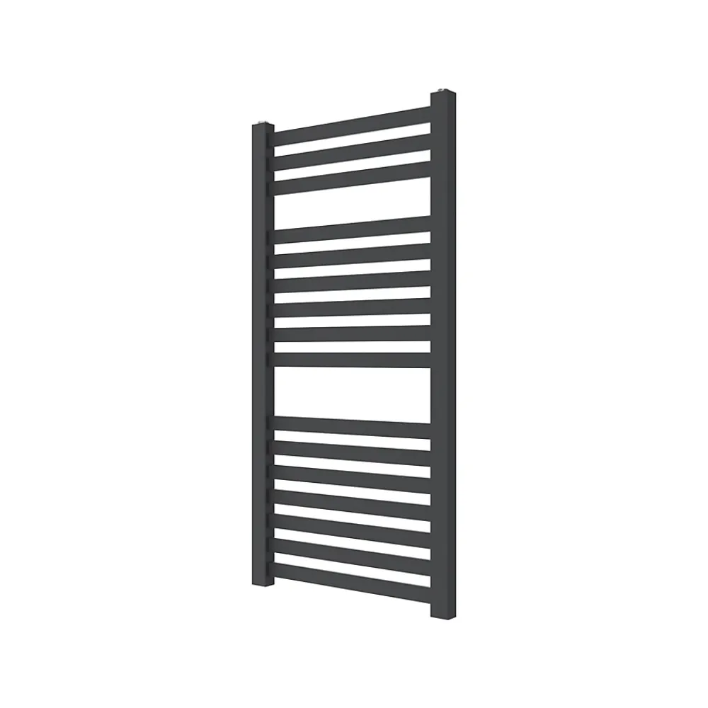 GoodHome Sèche-serviettes eau chaude en acier Aspley argent 413W