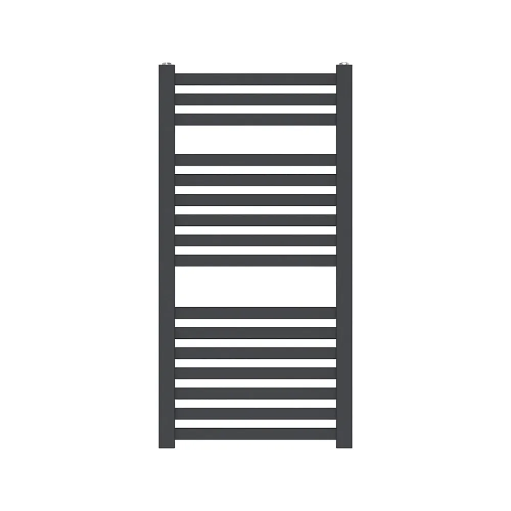 GoodHome Sèche-serviettes eau chaude en acier Aspley argent 413W