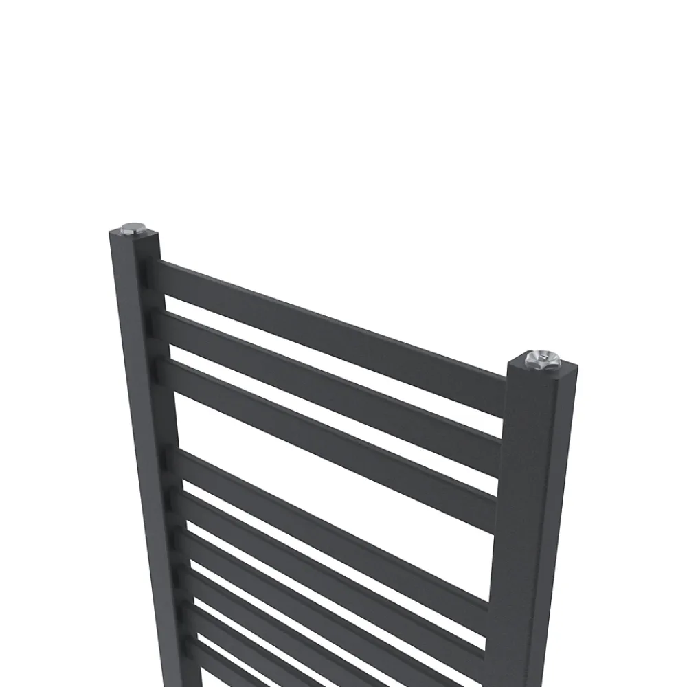 GoodHome Sèche-serviettes eau chaude en acier Aspley argent 413W