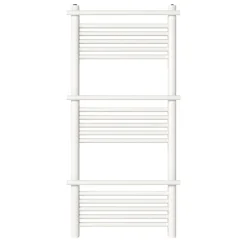 GoodHome Sèche-serviettes eau chaude en acier Solna vertical blanc mat 459 W