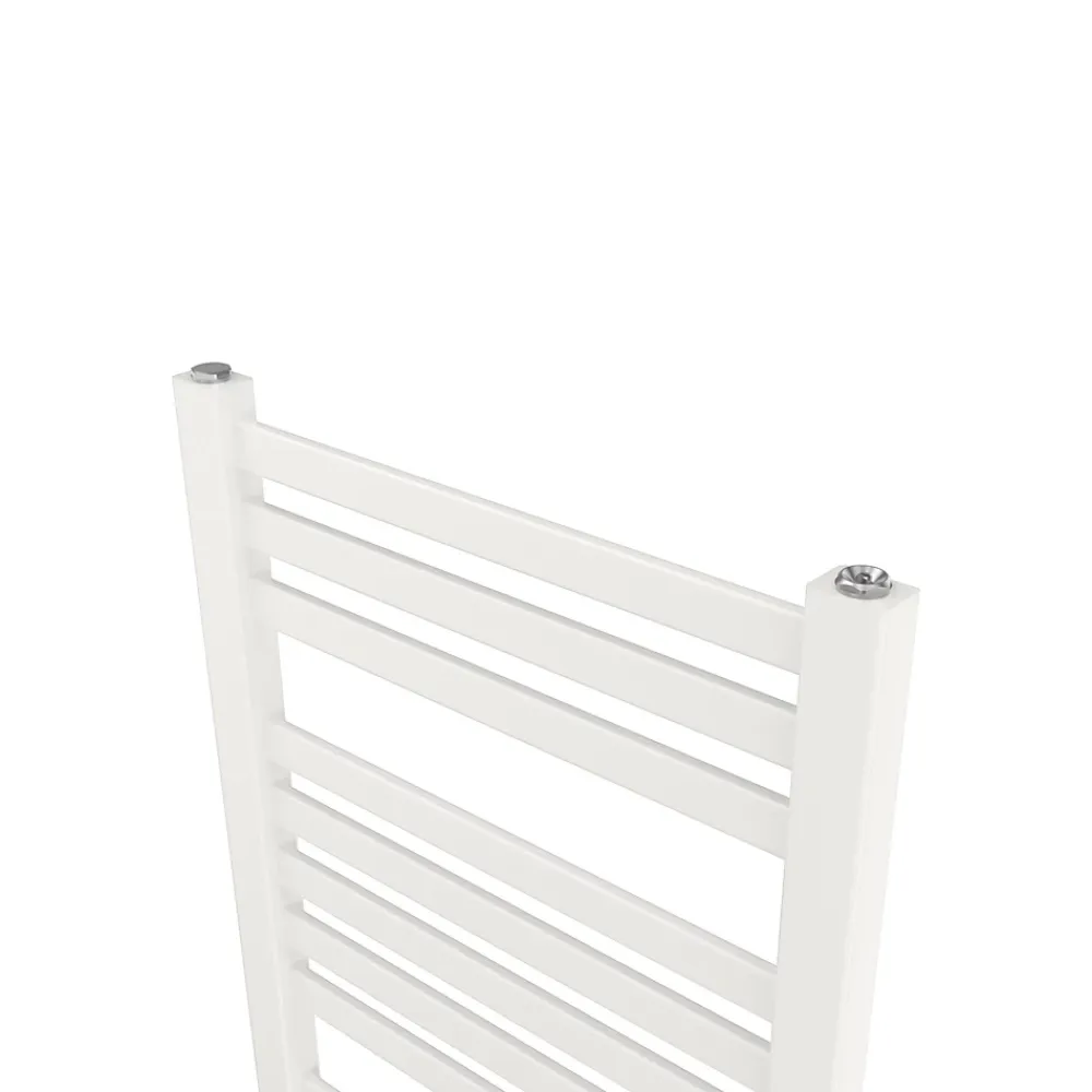 GoodHome Sèche-serviettes eau chaude en acier Aspley blanc 485W